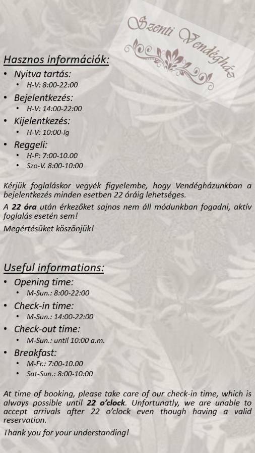 Szenti Vendeghaz Bed & Breakfast เยอร์ ภายนอก รูปภาพ